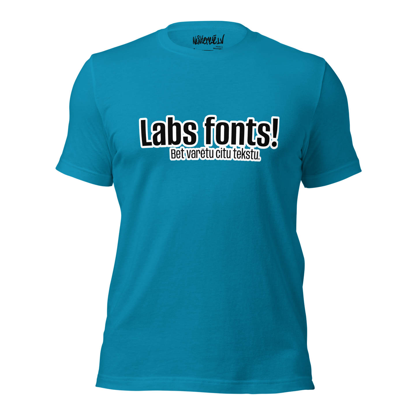 Unisex t-shirt Font