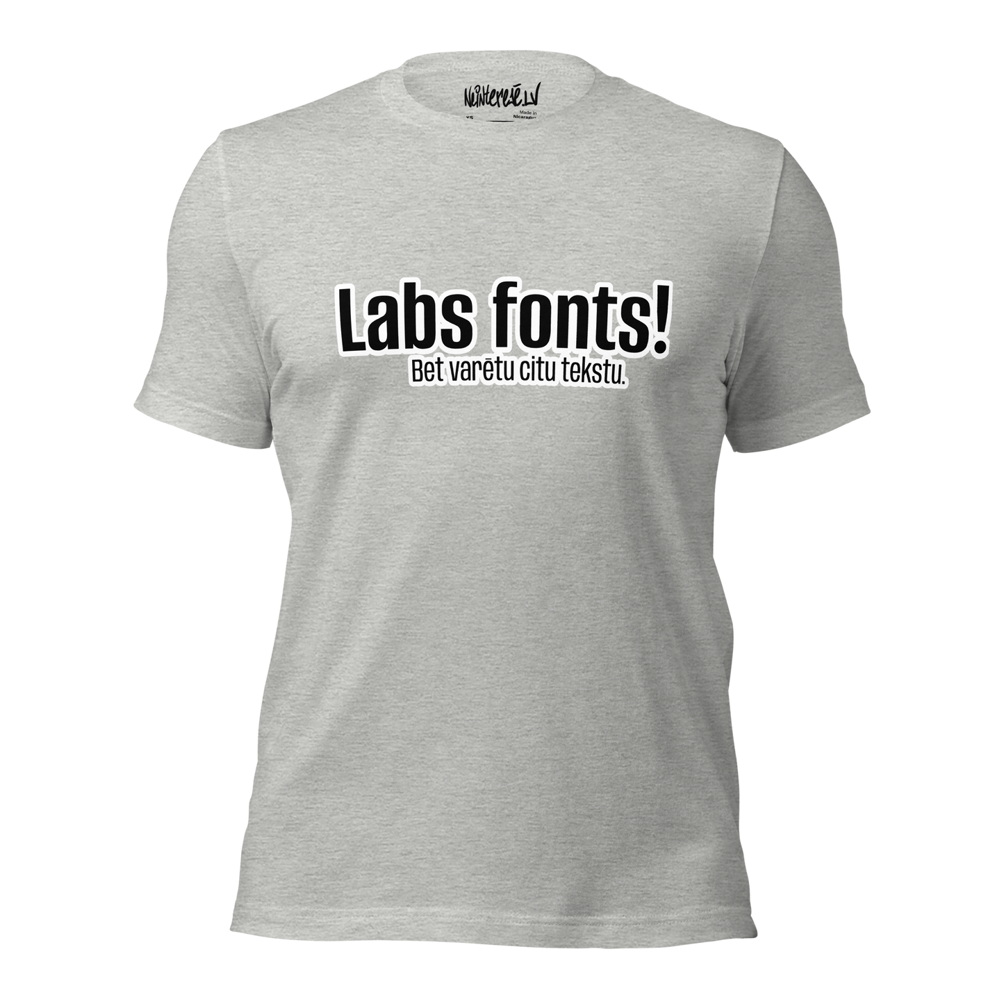 Unisex t-shirt Font
