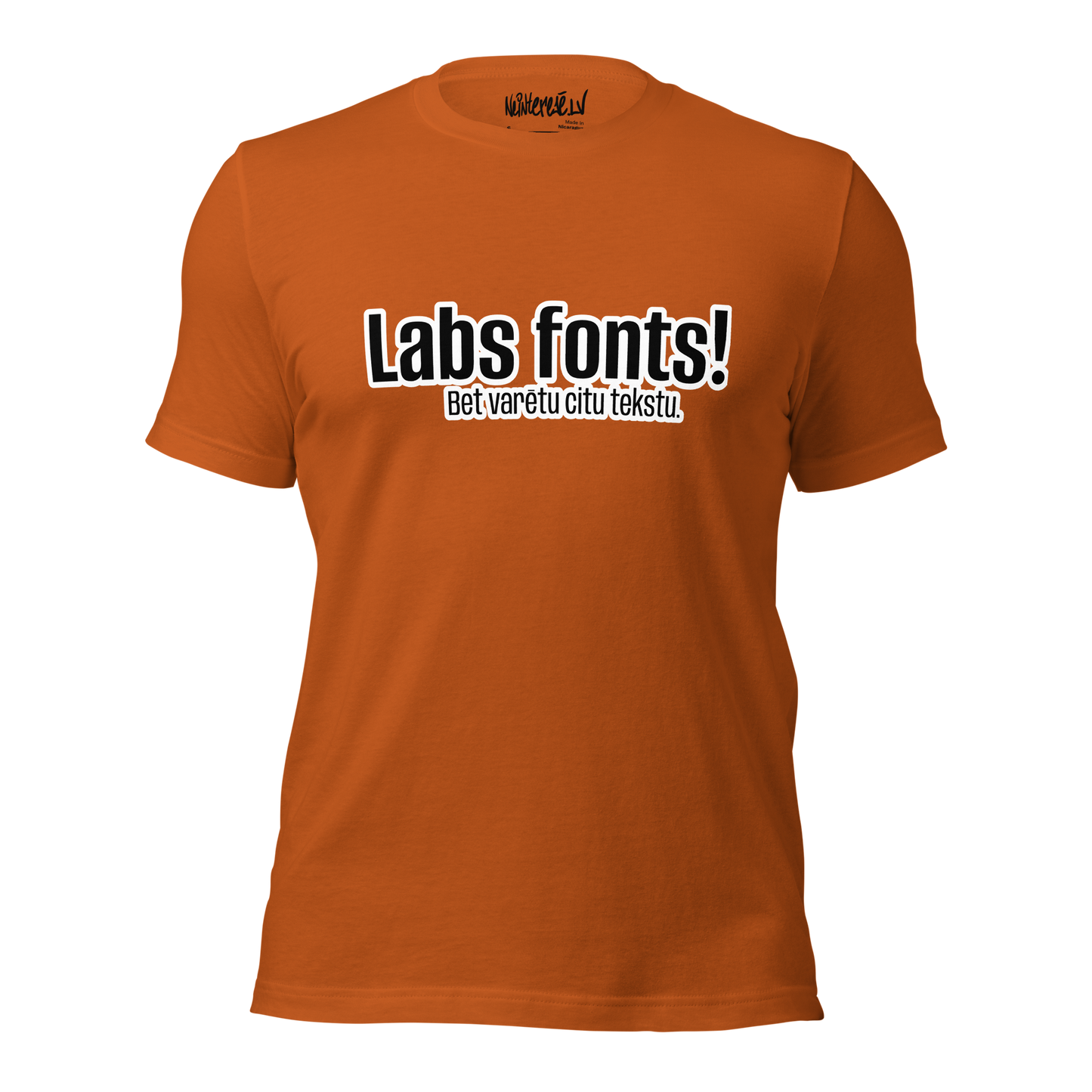 Unisex t-shirt Font