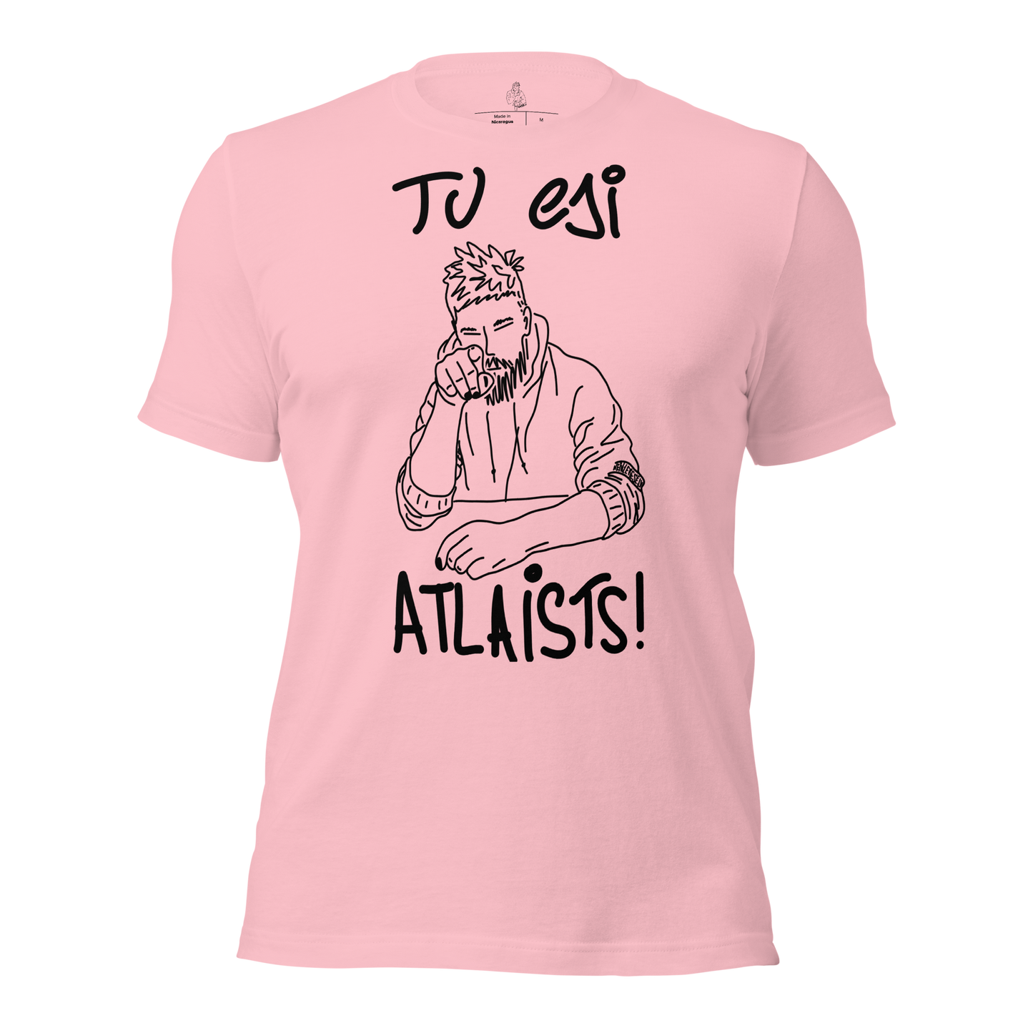 Melns Tu esi atlaists t-krekls