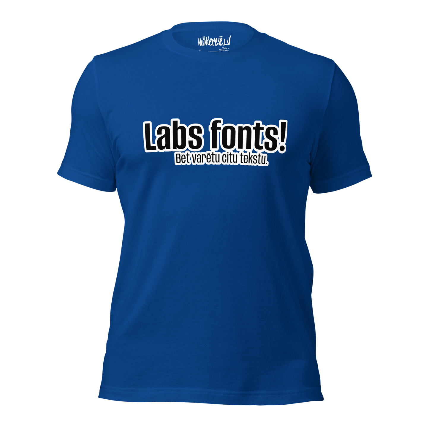 Unisex t-shirt Font