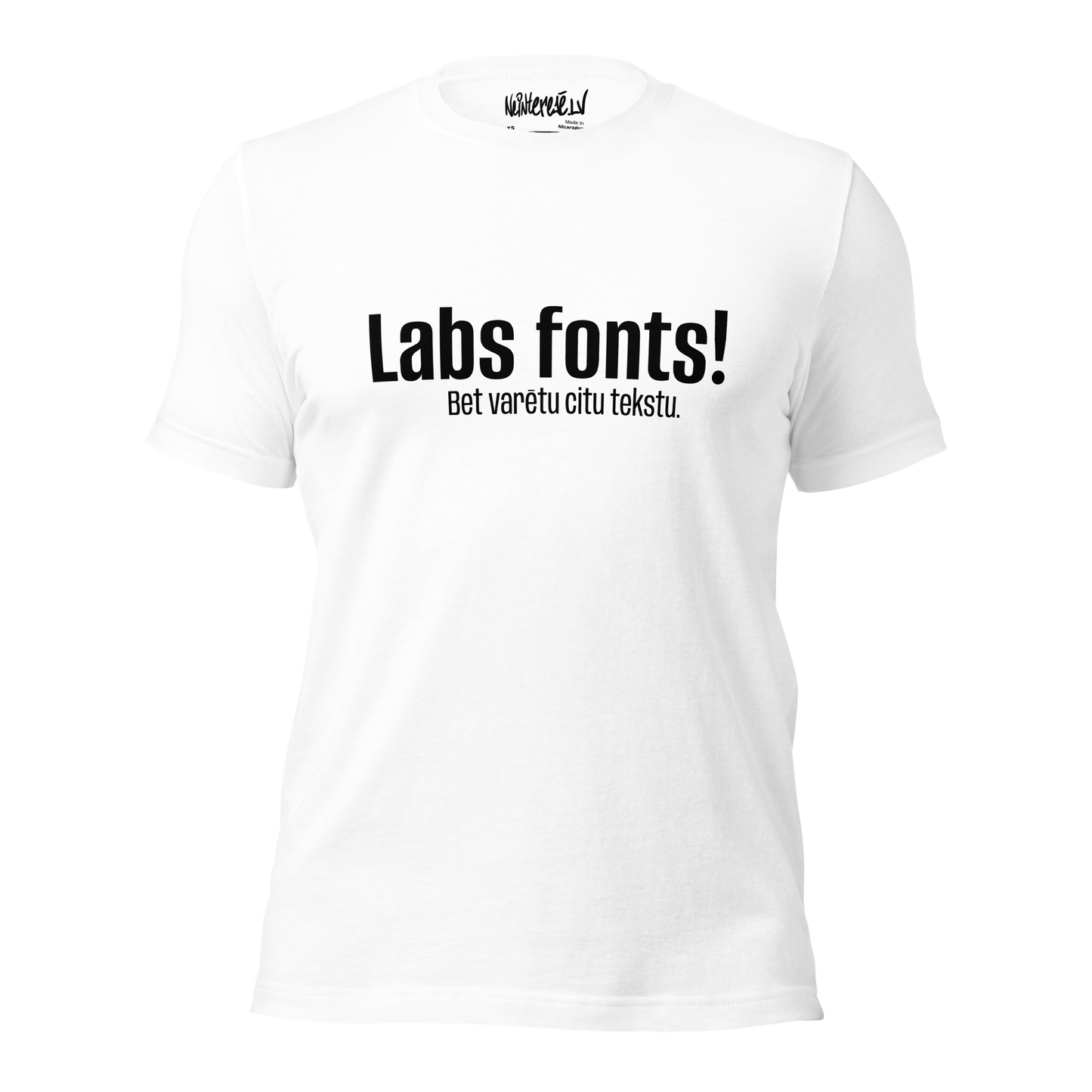 Unisex t-shirt Font