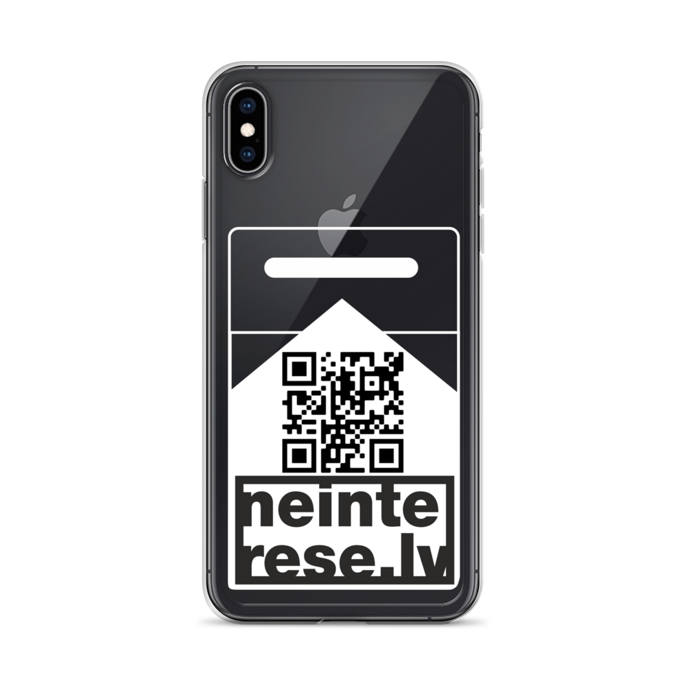 Caurspīdīgs iPhone vāciņš ar NEINTERESE paciņu