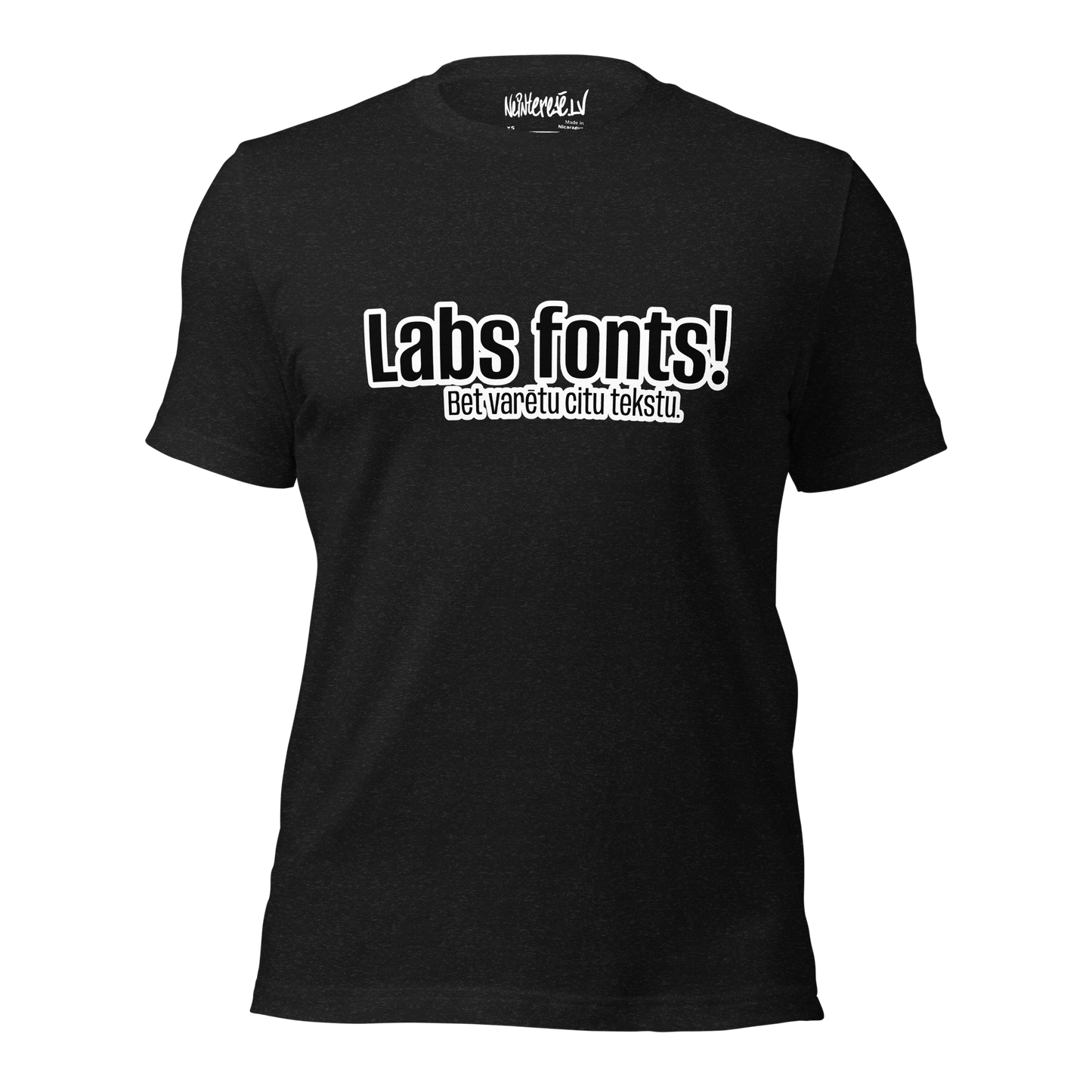 Unisex t-shirt Font