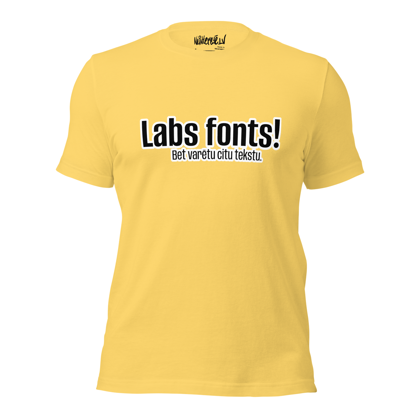 Unisex t-shirt Font